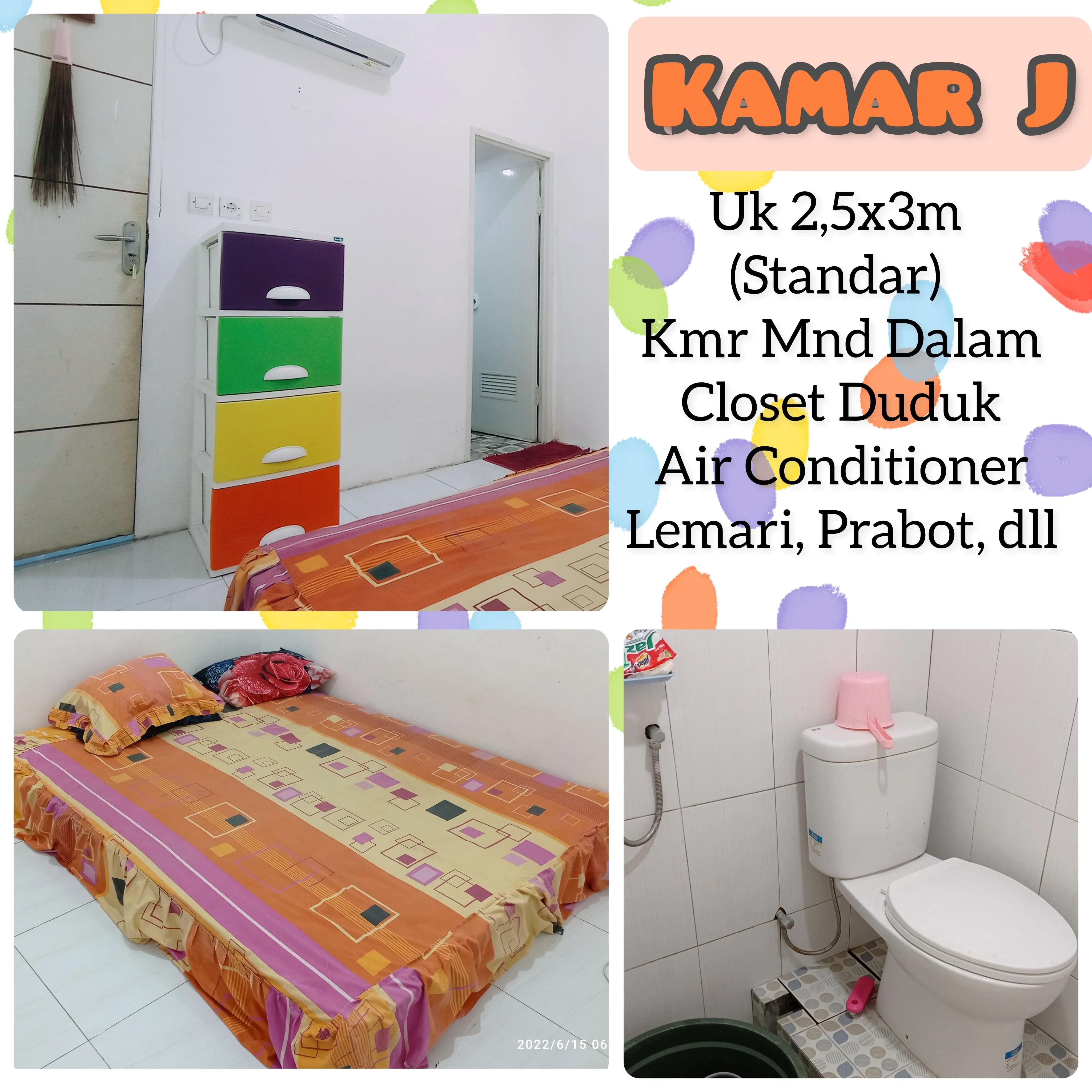 Foto Kamar J (Deluxe Room)  Kost Surabaya